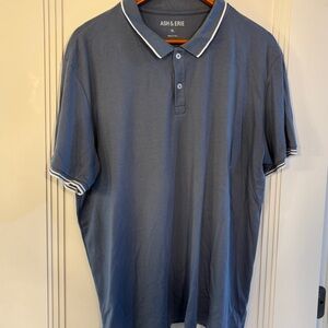 Pima cotton extra soft Blue Polo